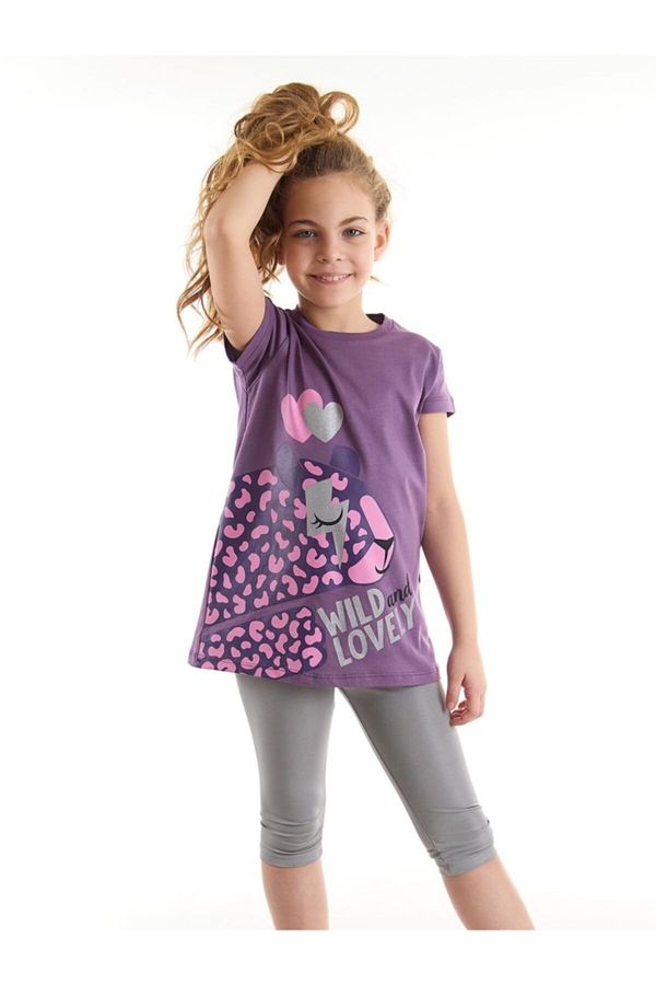 mshb&g mshb&g Leopard Girl's Purple Tunic Tights Set