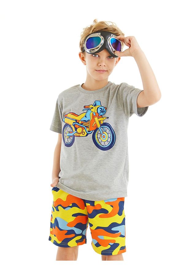 mshb&g mshb&g Motorcycle Camouflage Boy's T-shirt Shorts Set