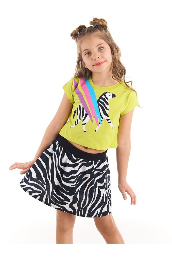 mshb&g mshb&g Rainbow Zebra Girls Kids T-shirt Skirt Suit