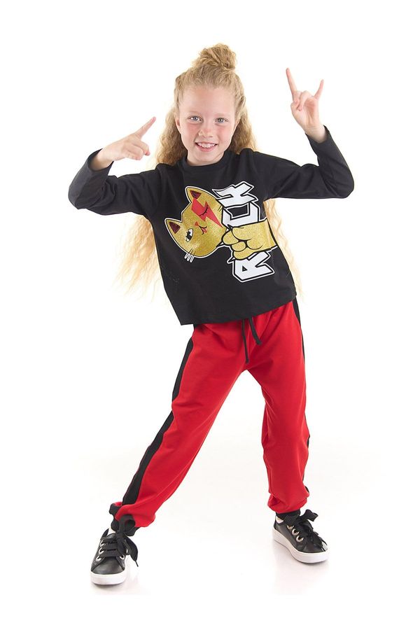 mshb&g mshb&g Rock Cat Girl Child Trousers T-shirt Suit