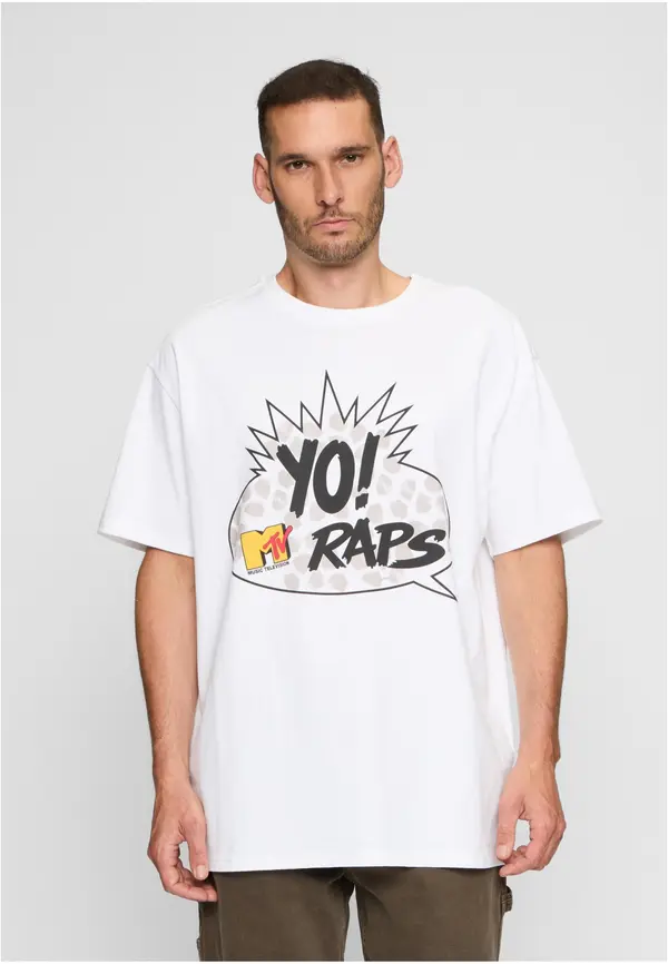 Merchcode MTV Yo! Oversize T-shirt white