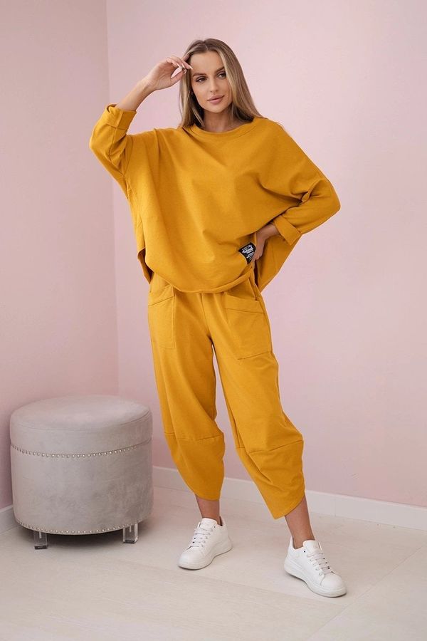 Kesi Mustard cotton tracksuit