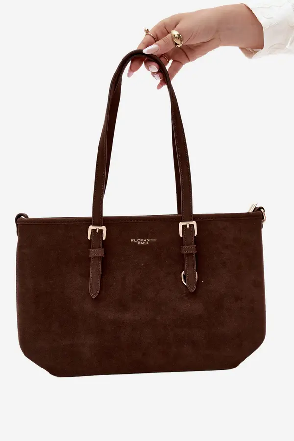 FLORA & CO Nakupovalna torba Flora&amp;Co iz imitacije semiša