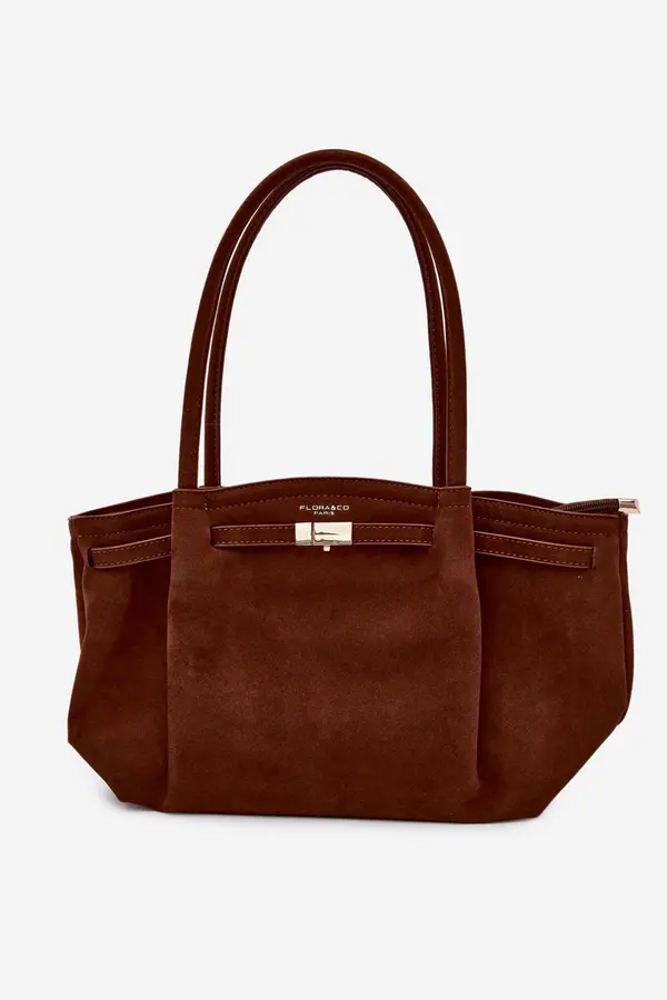 FLORA & CO Nakupovalna torbica Flora&amp;Co Camel Eleea Eco Semiš