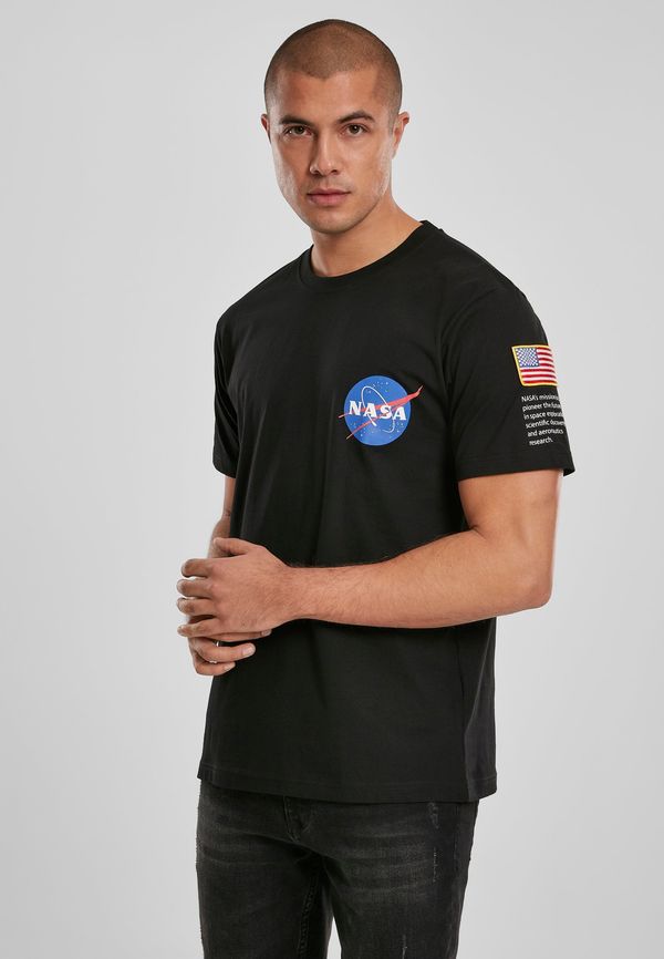 MT Men NASA Insignia Flag T-Shirt Black