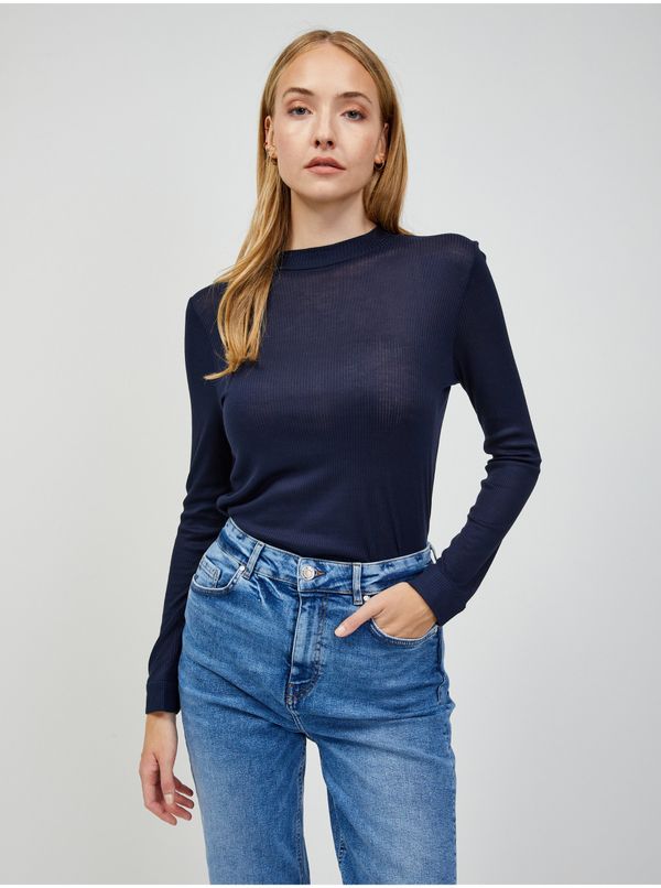 Orsay Navy blue basic long sleeve T-shirt ORSAY