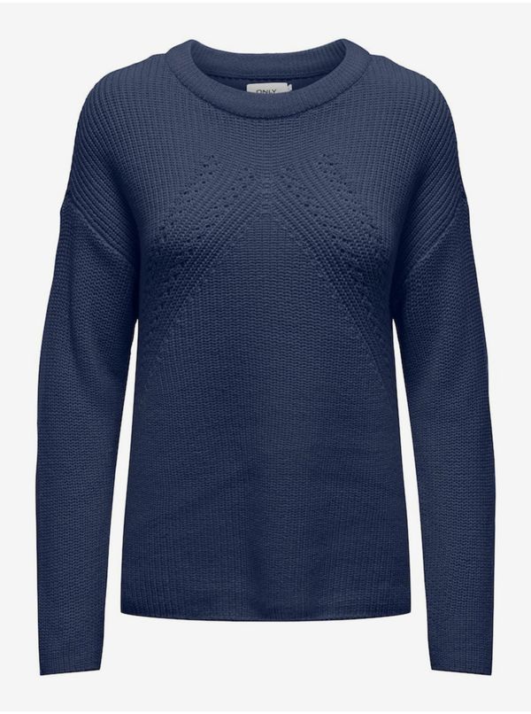 Only Navy blue women's basic sweater ONLY Bella - Women