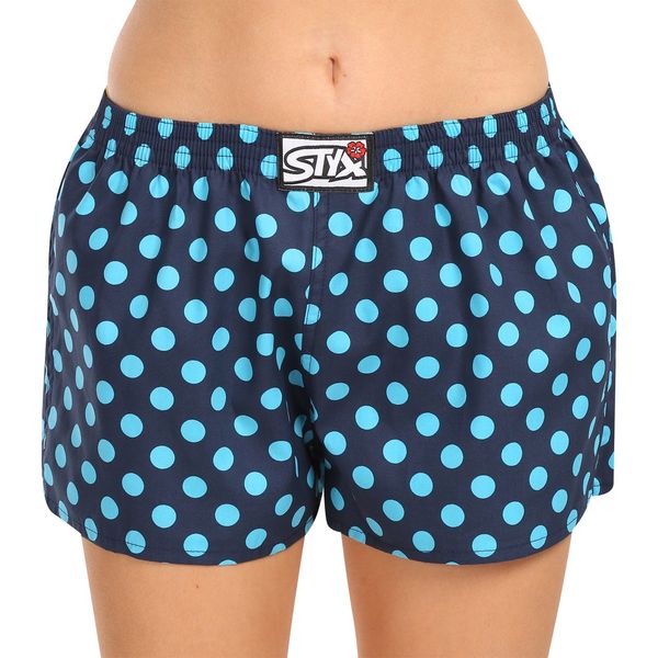 STYX Navy blue women's boxer shorts Styx art Polka dots