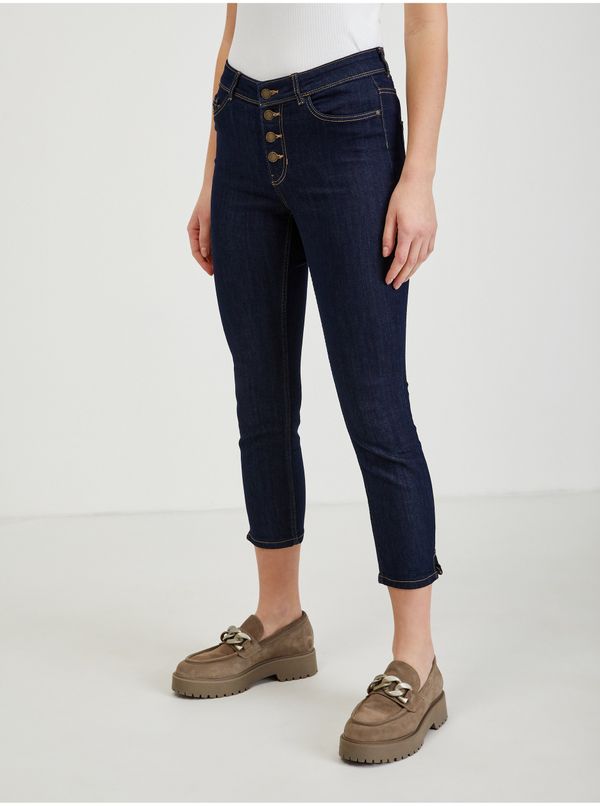 Orsay Navy blue women's cropped slim fit jeans ORSAY