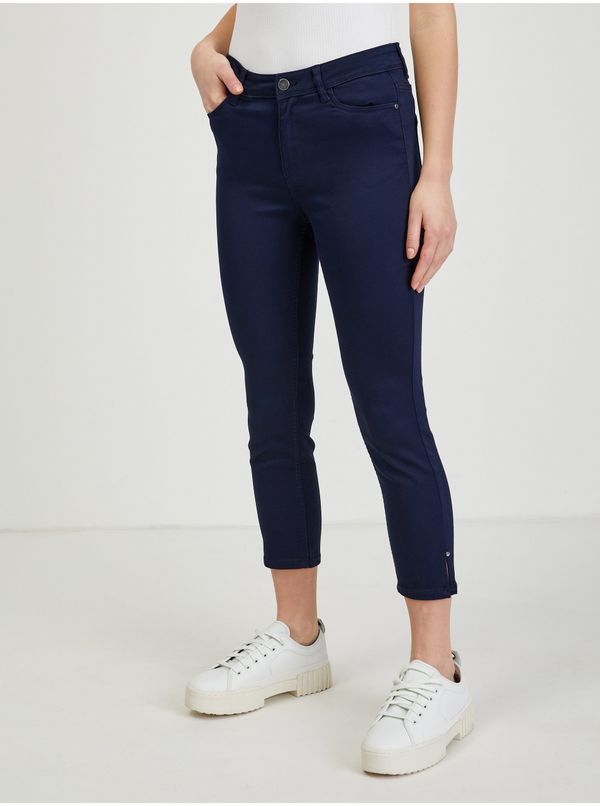 Orsay Navy blue women's cropped trousers ORSAY