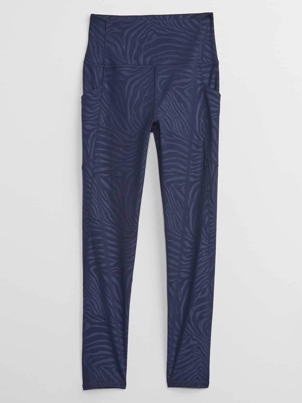 GAP Navy blue women's leggings with animal pattern GAP GapFit