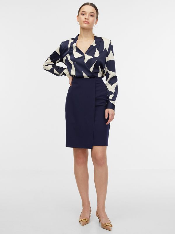 Orsay Navy blue women's pencil skirt ORSAY