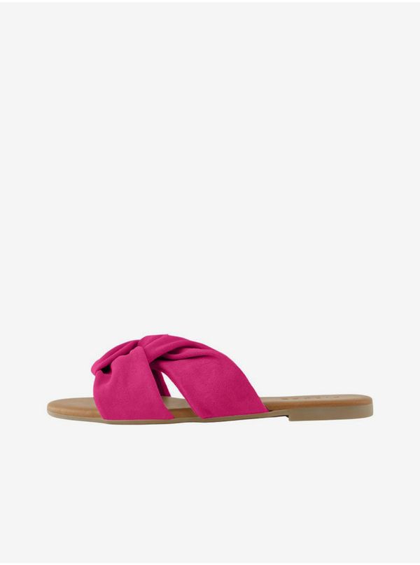 Pieces Navy Pink Women's Suede Slippers Pieces Visana - Women's