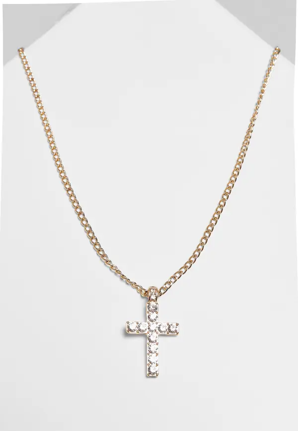 Urban Classics Necklace with cross - gold color