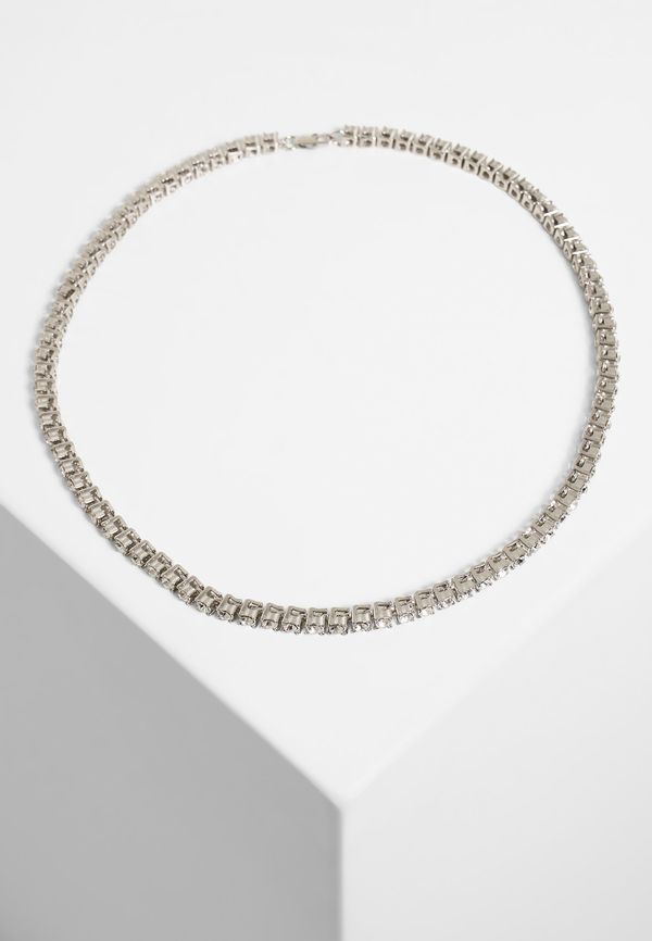 Urban Classics Necklace with rhinestones - silver color