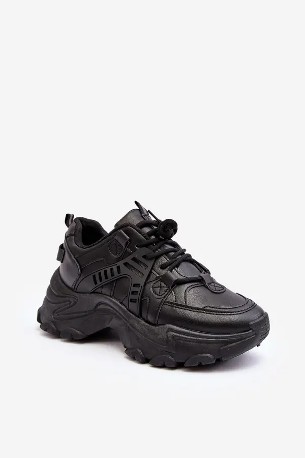 EVENTO NEWS Women's Chunky Sports Sneakers Black Toderus