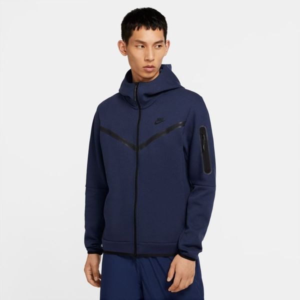 Nike Nike Man's Hoodie Tech Fleece CU4489-410 Navy Blue