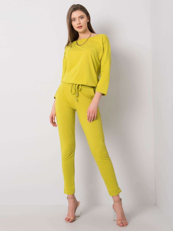 Fashionhunters Nina light green pants