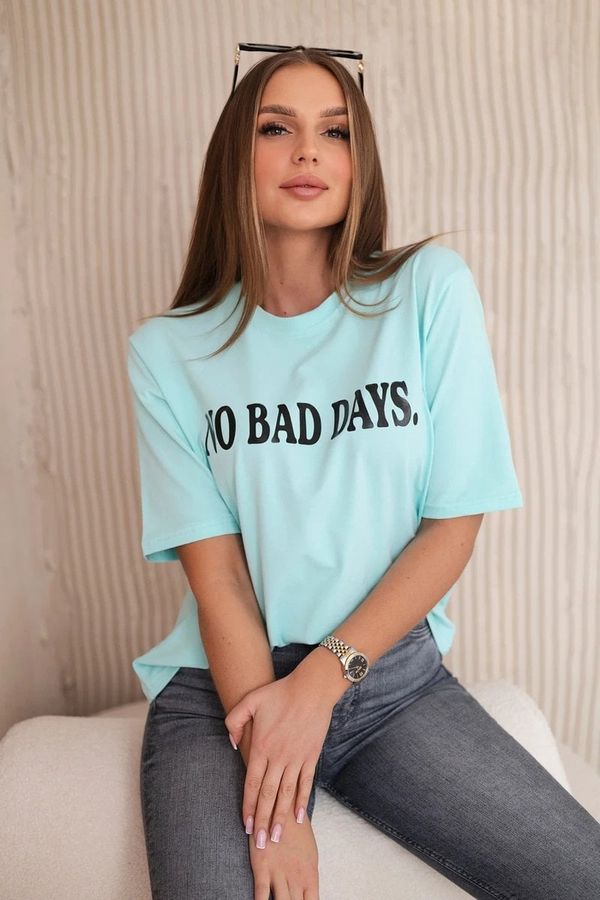 Kesi No Bad Days mint cotton blouse