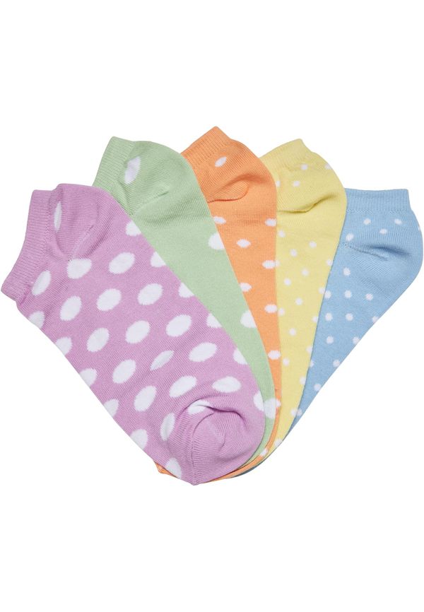 Urban Classics Accessoires No Show Socks Dots 5-Pack summercolor