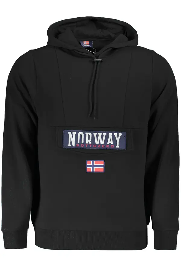 NORWAY 1963 NORWAY 1963 BLACK MEN'S ZIP-UP SWEATSHIRT