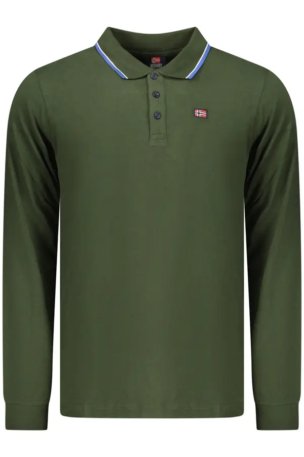 NORWAY 1963 NORWAY 1963 MEN'S LONG-SLEEVED POLO SHIRT, GREEN