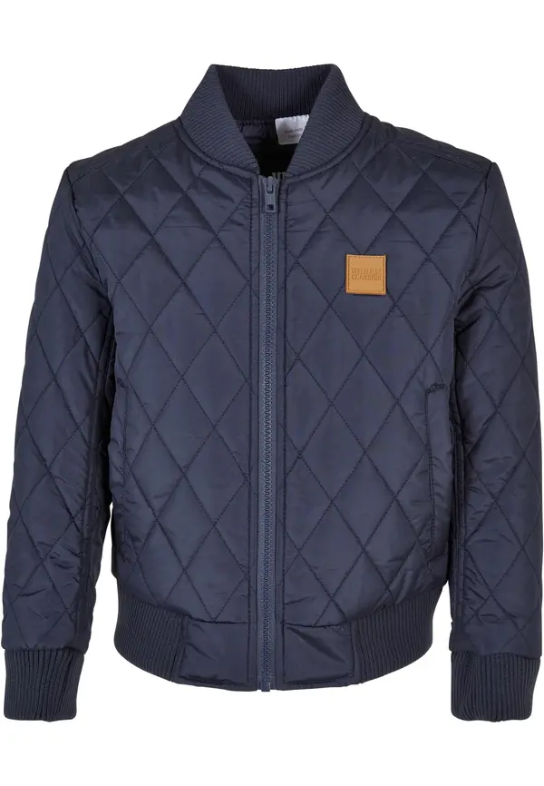 Urban Classics Nylon jacket for boys Diamond Quilt in a navy design