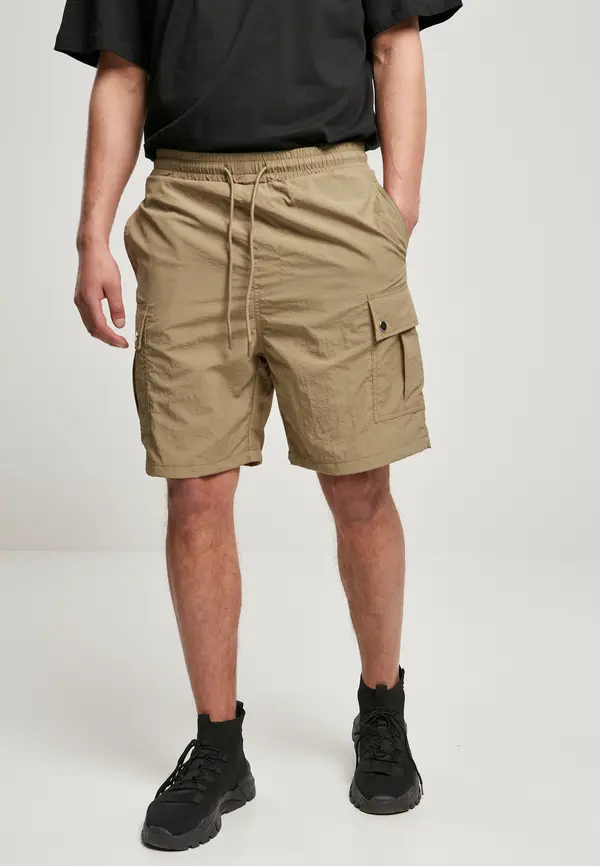 Urban Classics Nylon khaki cargo shorts