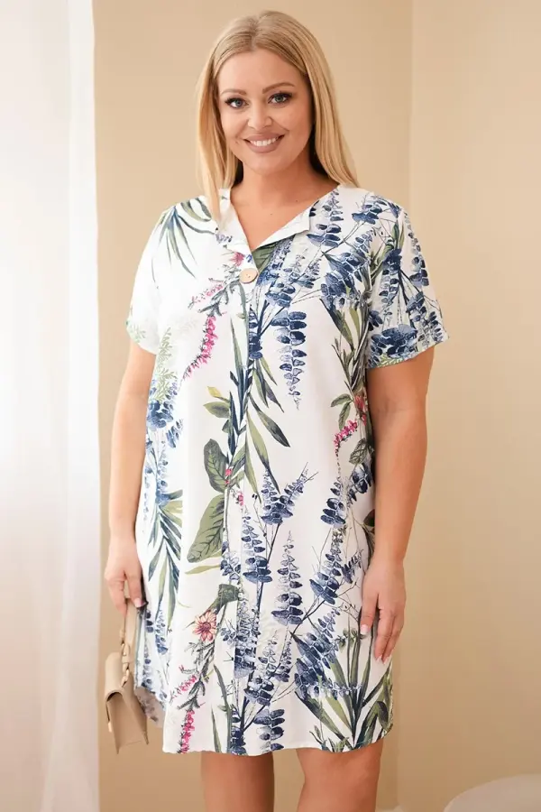 Kesi Włoski Obleka s kratkimi rokavi za večje velikosti