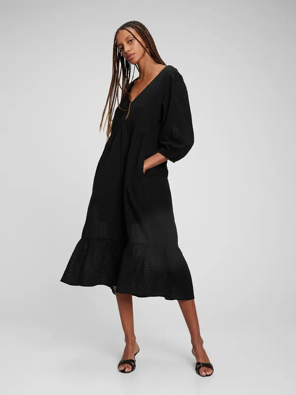 GAP Obleka z V-izrezom GAP - Midi