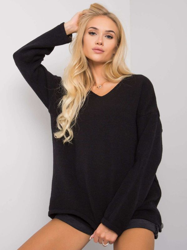 Fashionhunters OCH BELLA Black oversized sweater