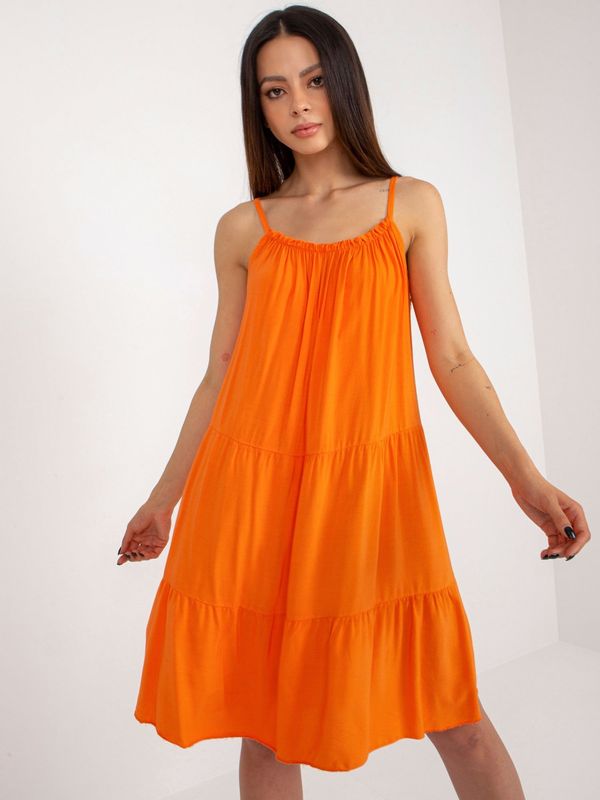 Fashionhunters OCH BELLA viscose orange summer dress