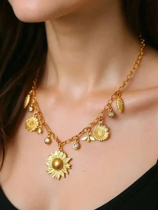 Resti Ogrlica Aurelia Charis z boemskimi obeski