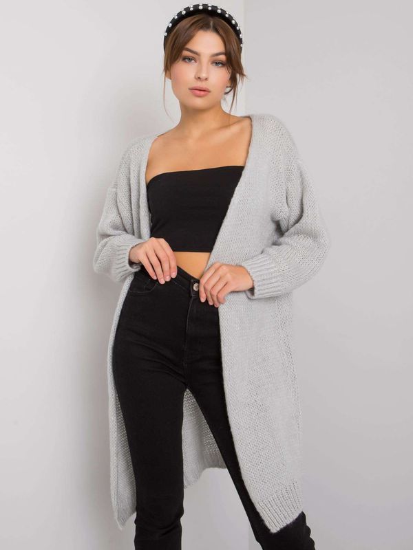 Fashionhunters OH BELLA Grey knitted sweater