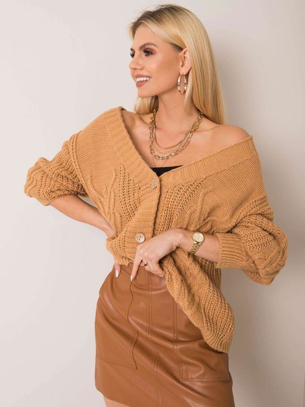 Fashionhunters OH BELLA Oversized camel sweater