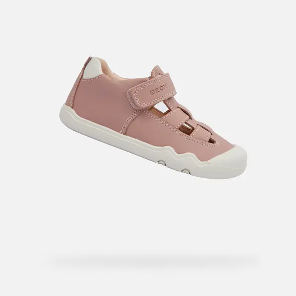 GEOX Old Pink Girls' Barefoot Sneakers with Open Instep Geox Steppieu - Girls