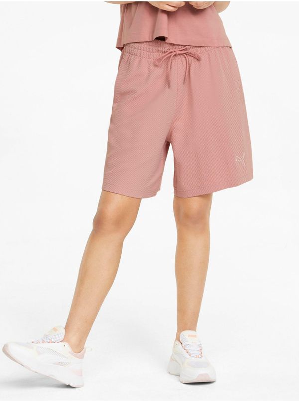Puma Old Pink Womens Sport Shorts Puma - Women
