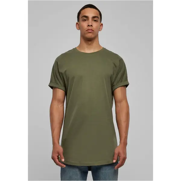 Urban Classics Olive T-shirt with a long shape