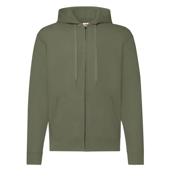 Fruit of the Loom Olive Zippered Hoodie Classic Fruit of the Loom