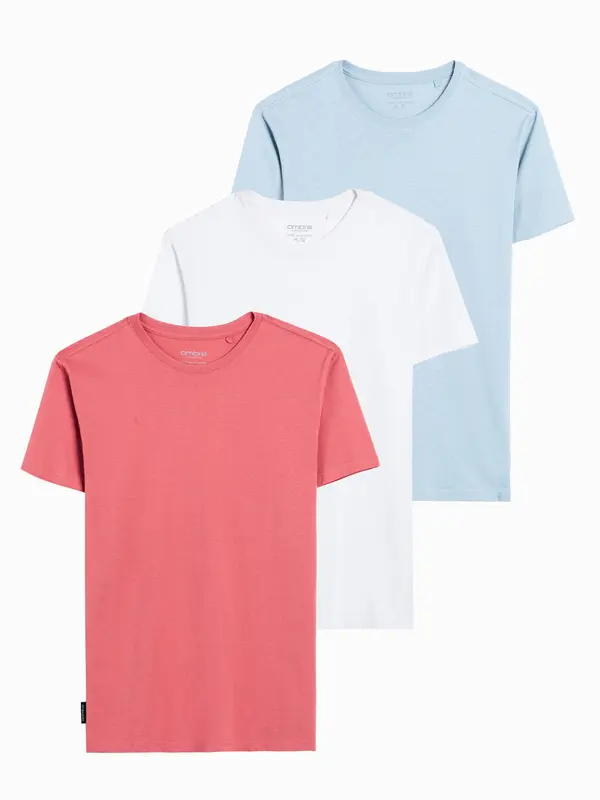 Ombre Ombre BASIC 3-pack cotton t-shirt set