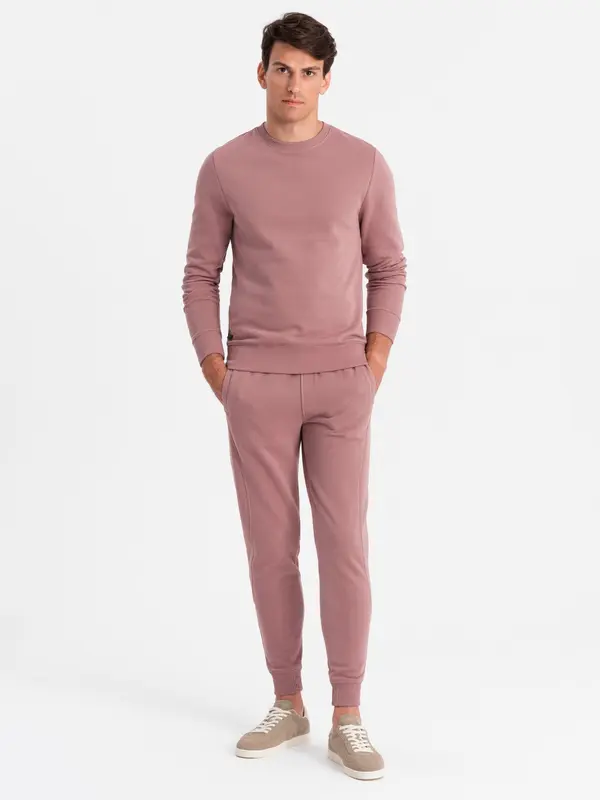 Ombre Ombre BASIC men's cotton sweatshirt set unbuttoned sweatshirt + joggers