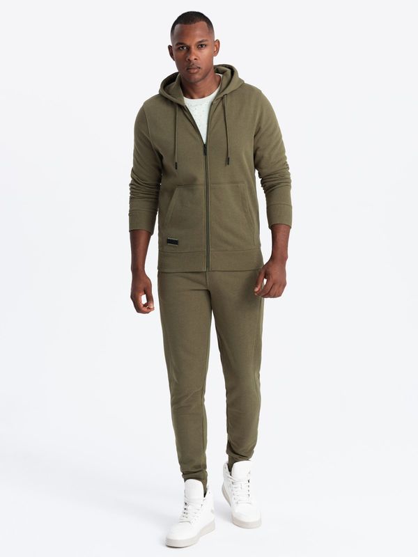 Ombre Ombre BASIC men's cotton tracksuit set unbuttoned sweatshirt + joggers