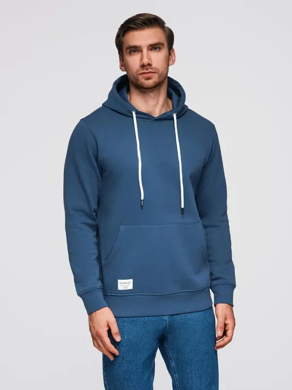 Ombre Ombre BASIC men's kangaroo hooded sweatshirt