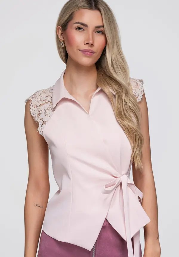 Ombre Ombre bluza z zavezovanjem v pasu