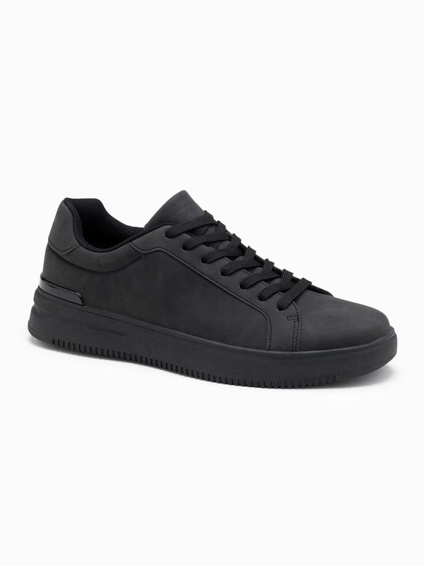 Ombre Ombre Casual uniform men's eco nubuck shoes - black