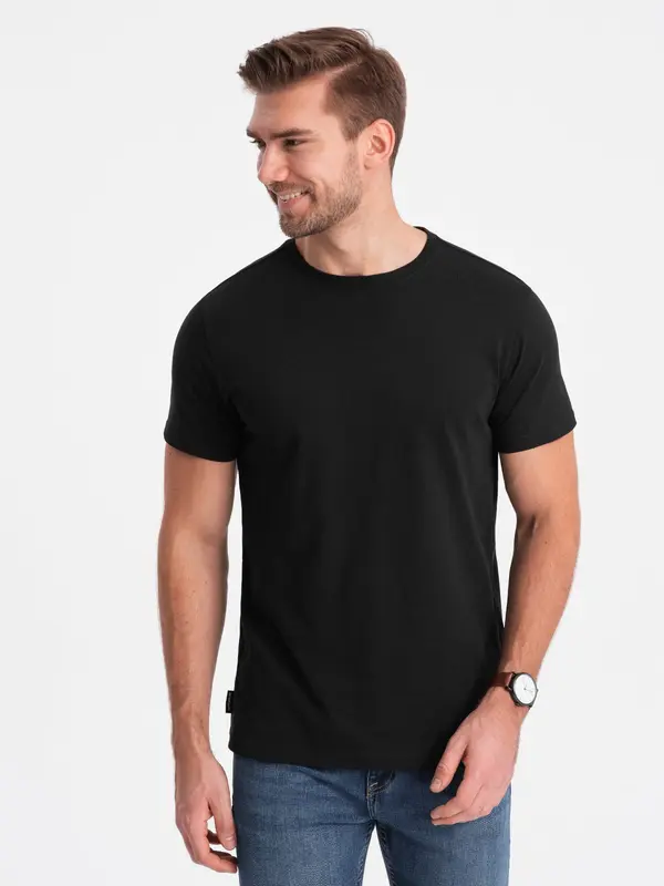 Ombre Ombre Classic BASIC men's cotton T-shirt - black