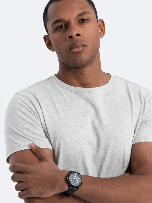 Ombre Ombre Classic BASIC men's cotton T-shirt - grey