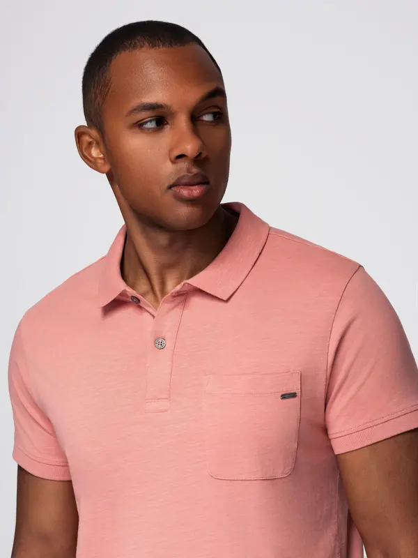 Ombre Ombre Classic cotton knit polo shirt - pink