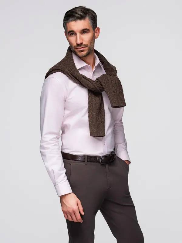 Ombre Ombre Cotton pastel men's oxford shirt - light pink