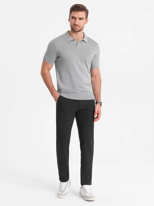 Ombre Ombre Elegant men's SLIM FIT chino pants - graphite
